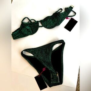 NWT South beach Bikini green Size 4